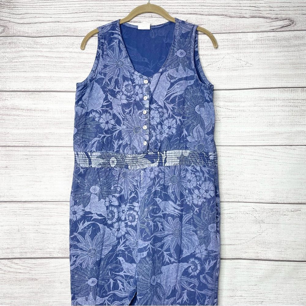 Vintage 100% Cotton floral jumpsuit